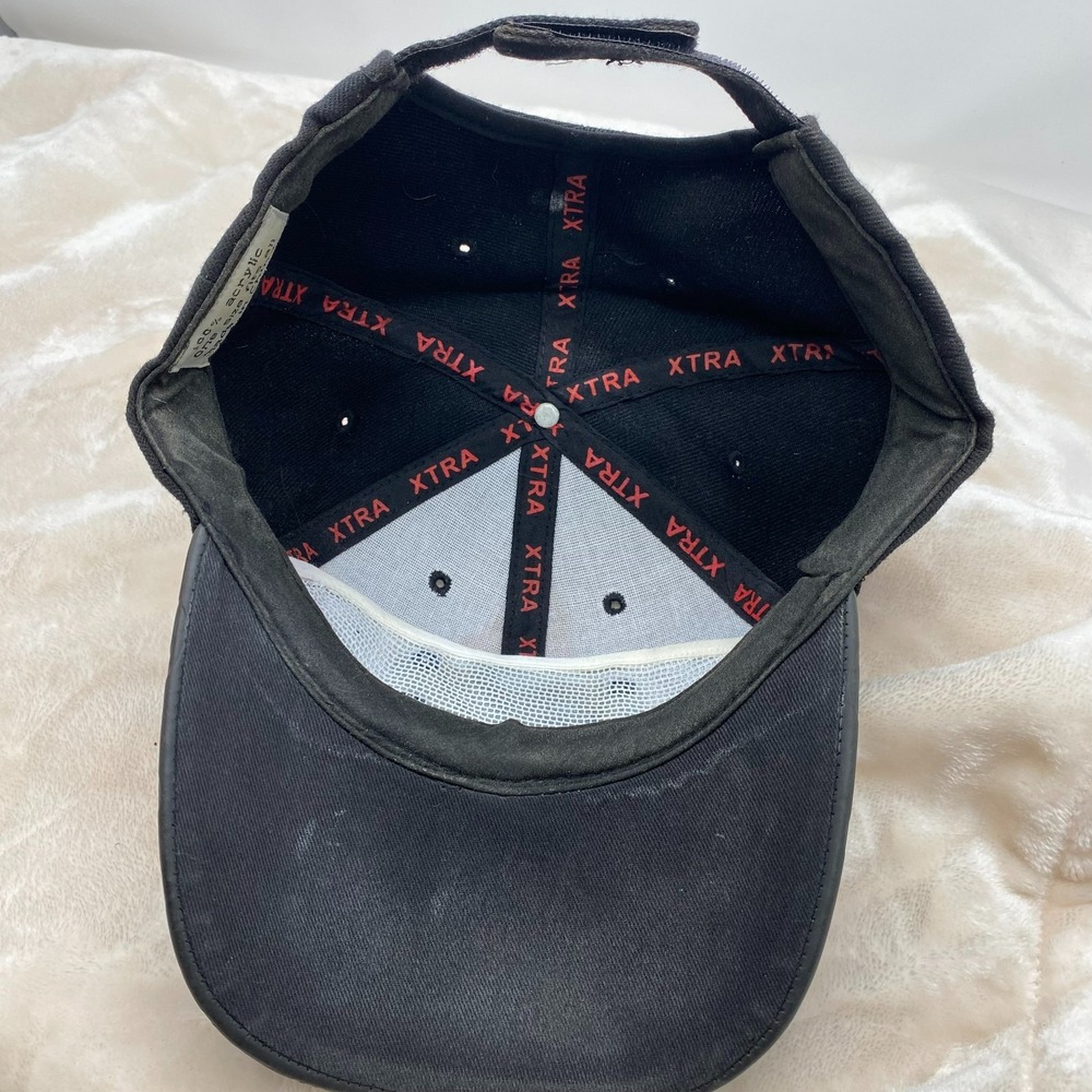 Marine Corps Metal Patch Seal Logo Baseball Cap XTRA Black Hat Adjustable - Picture 4 of 7